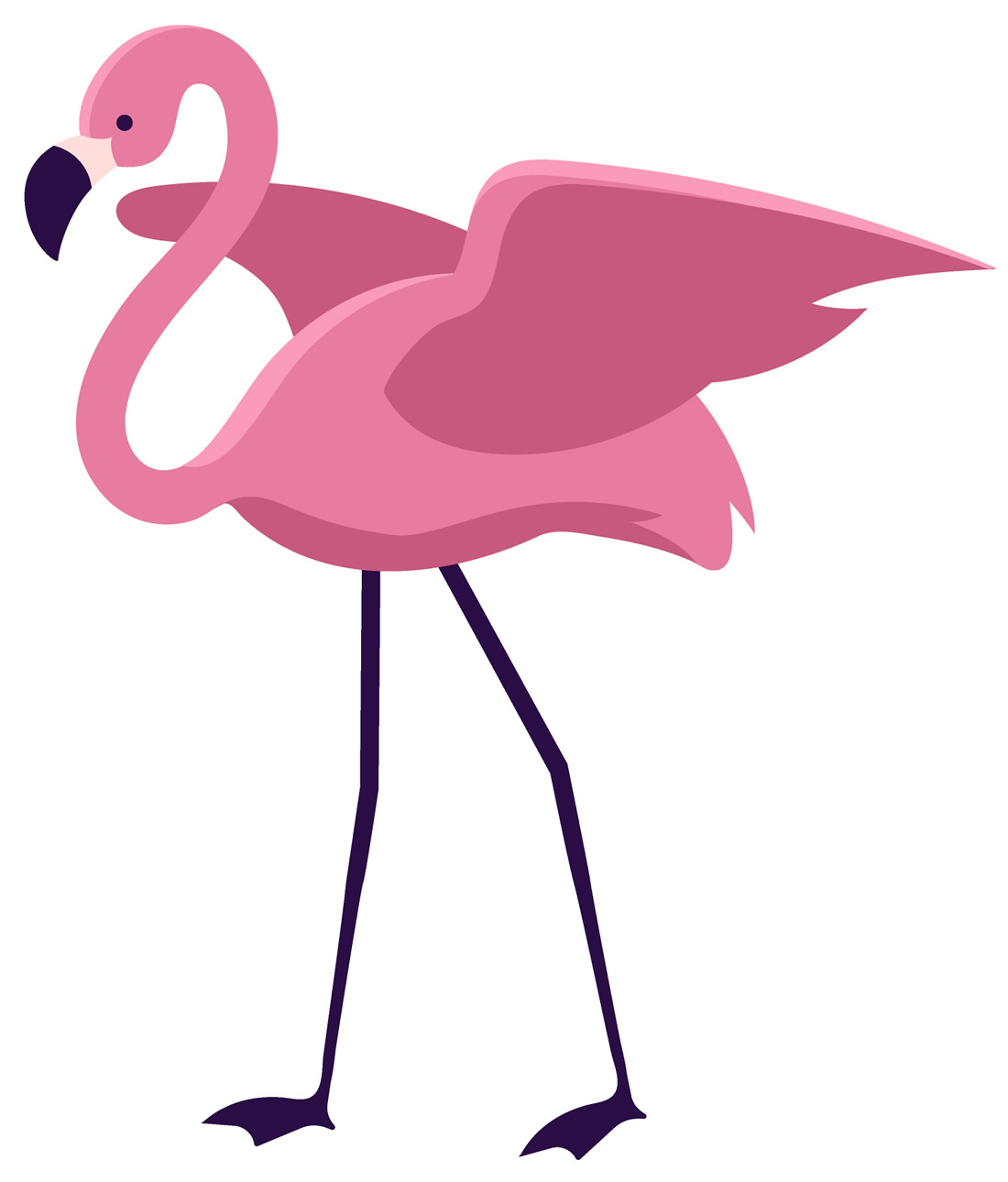 Moldes coloridos de flamingo