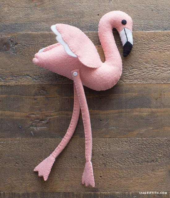 Flamingo de feltro