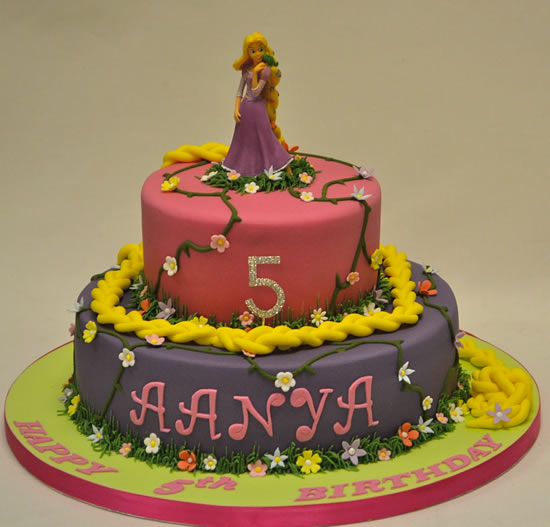 Bolo lindo da Rapunzel