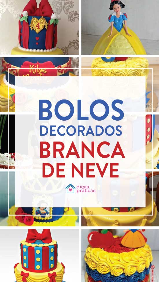 20 ideias de Bolo decorado da Branca de Neve