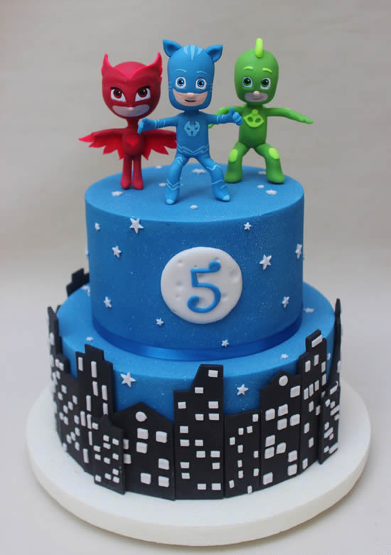 Bolo de aniversário PJ Masks