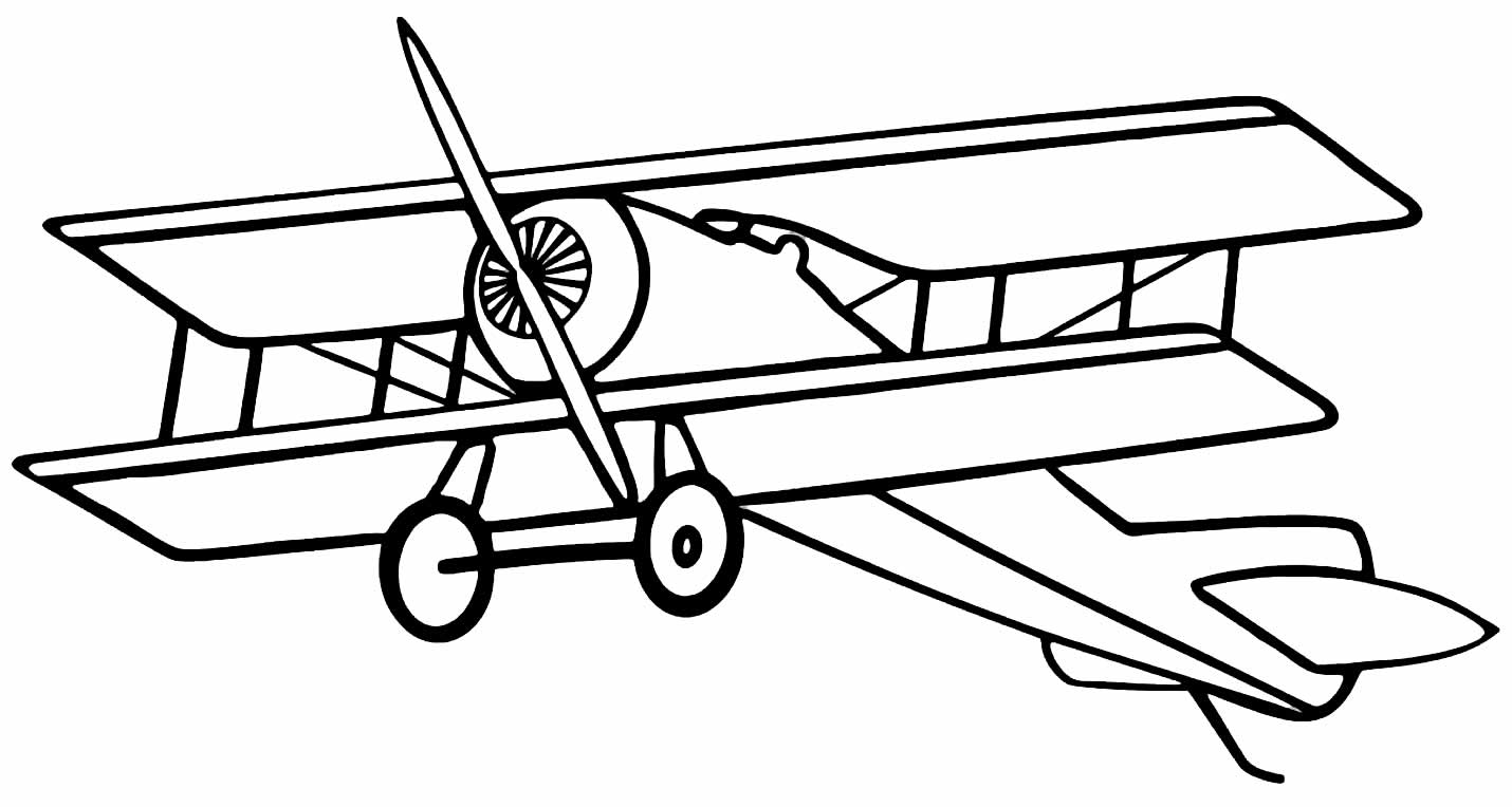 Desenho para colorir de avião