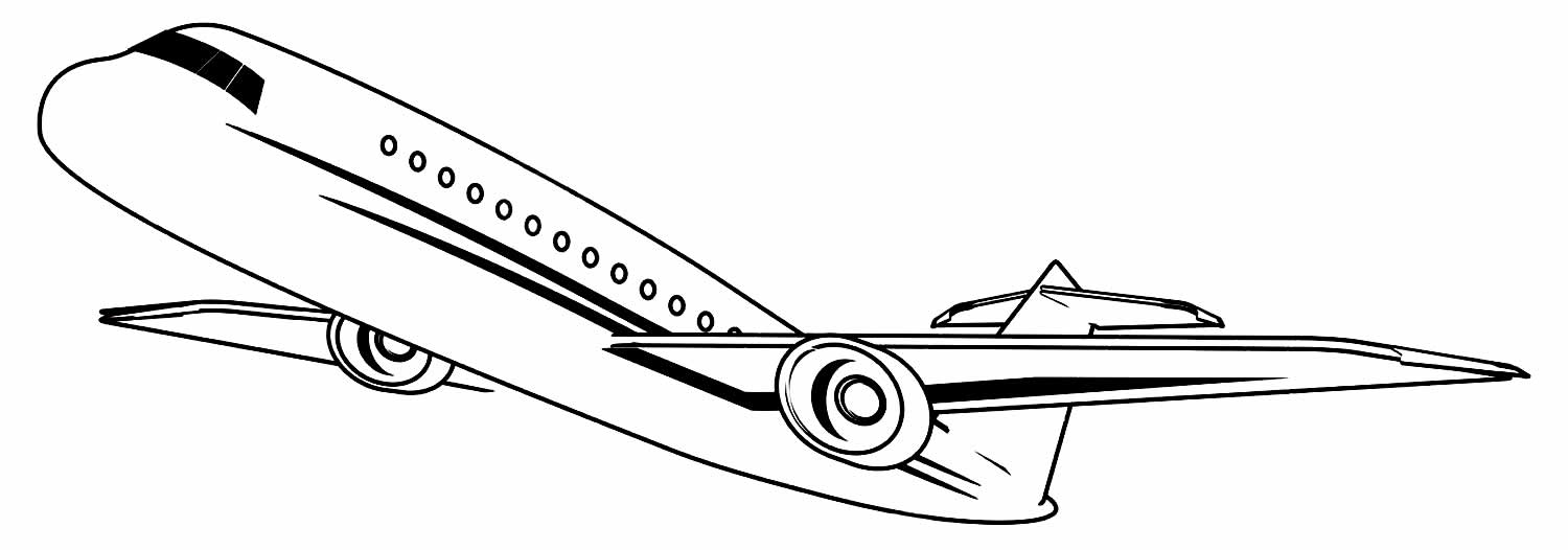 Desenho de avião para pintar