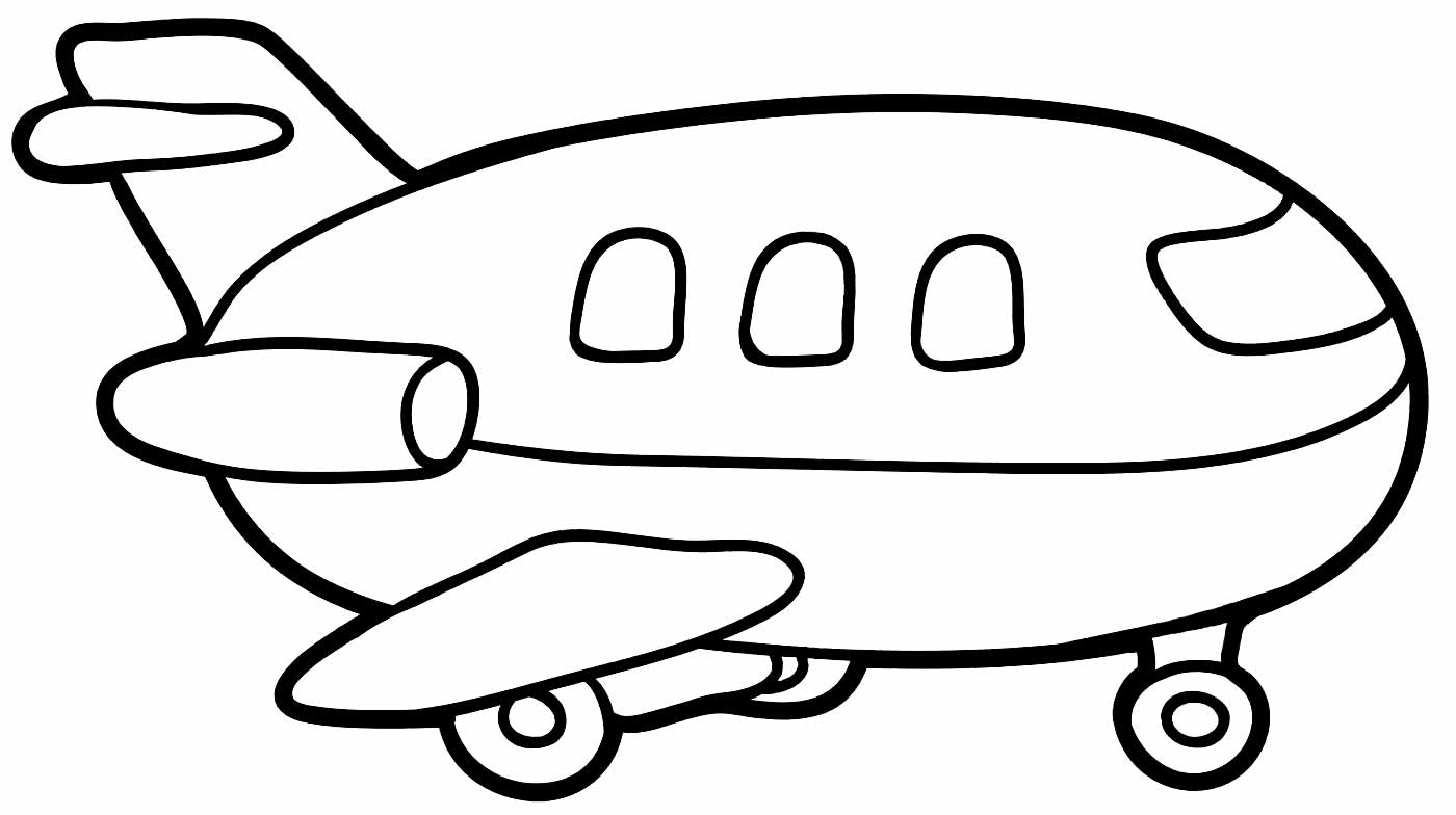 Desenho de avião para pintar