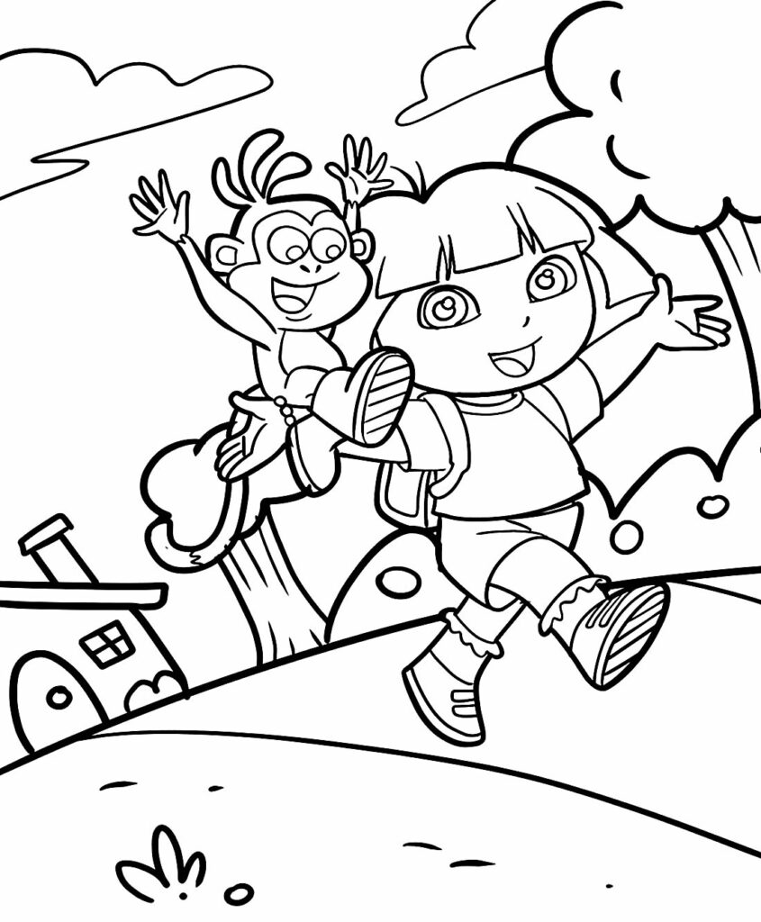 30+ Desenhos para colorir de Dora Aventureira - Dicas Práticas