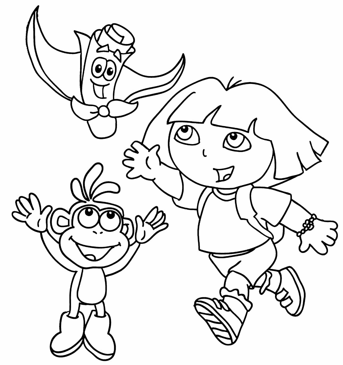 Imagem da Dora Aventureira para colorir