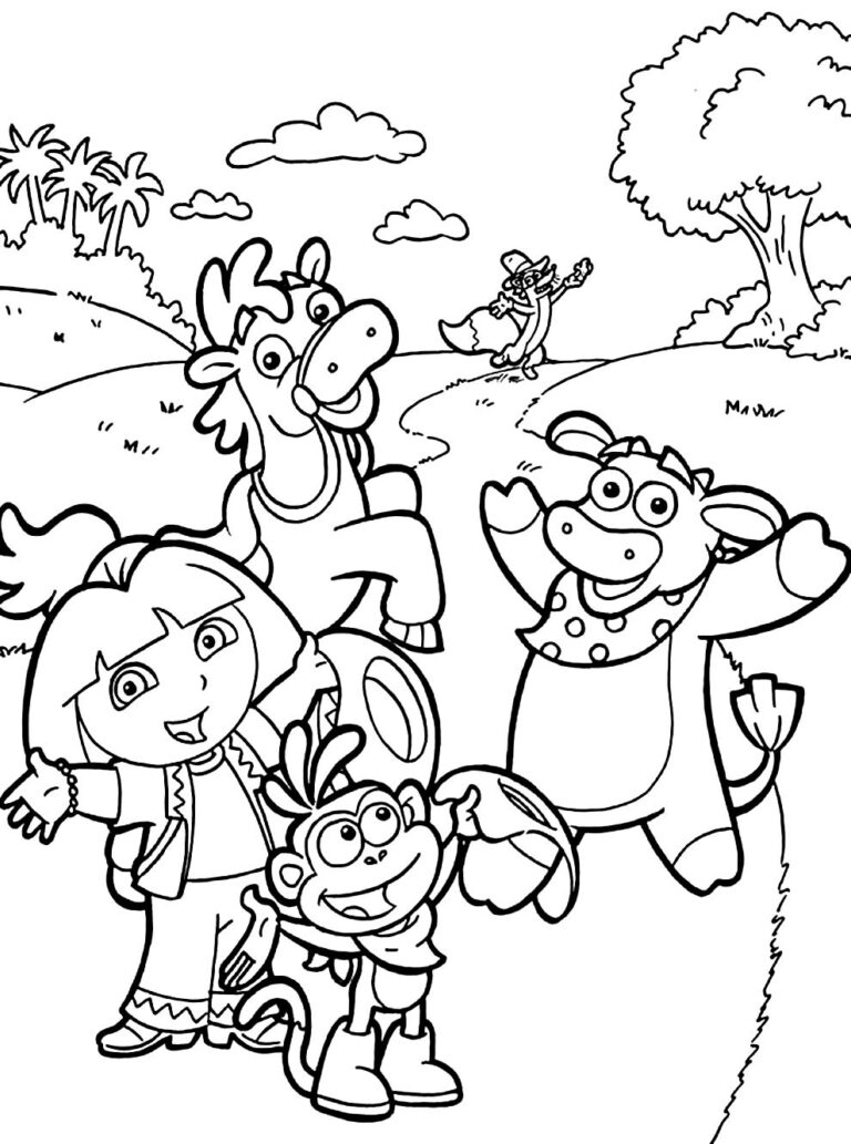 30+ Desenhos para colorir de Dora Aventureira - Dicas Práticas