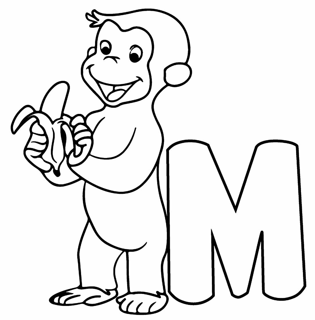 Imagem de macaco para colorir