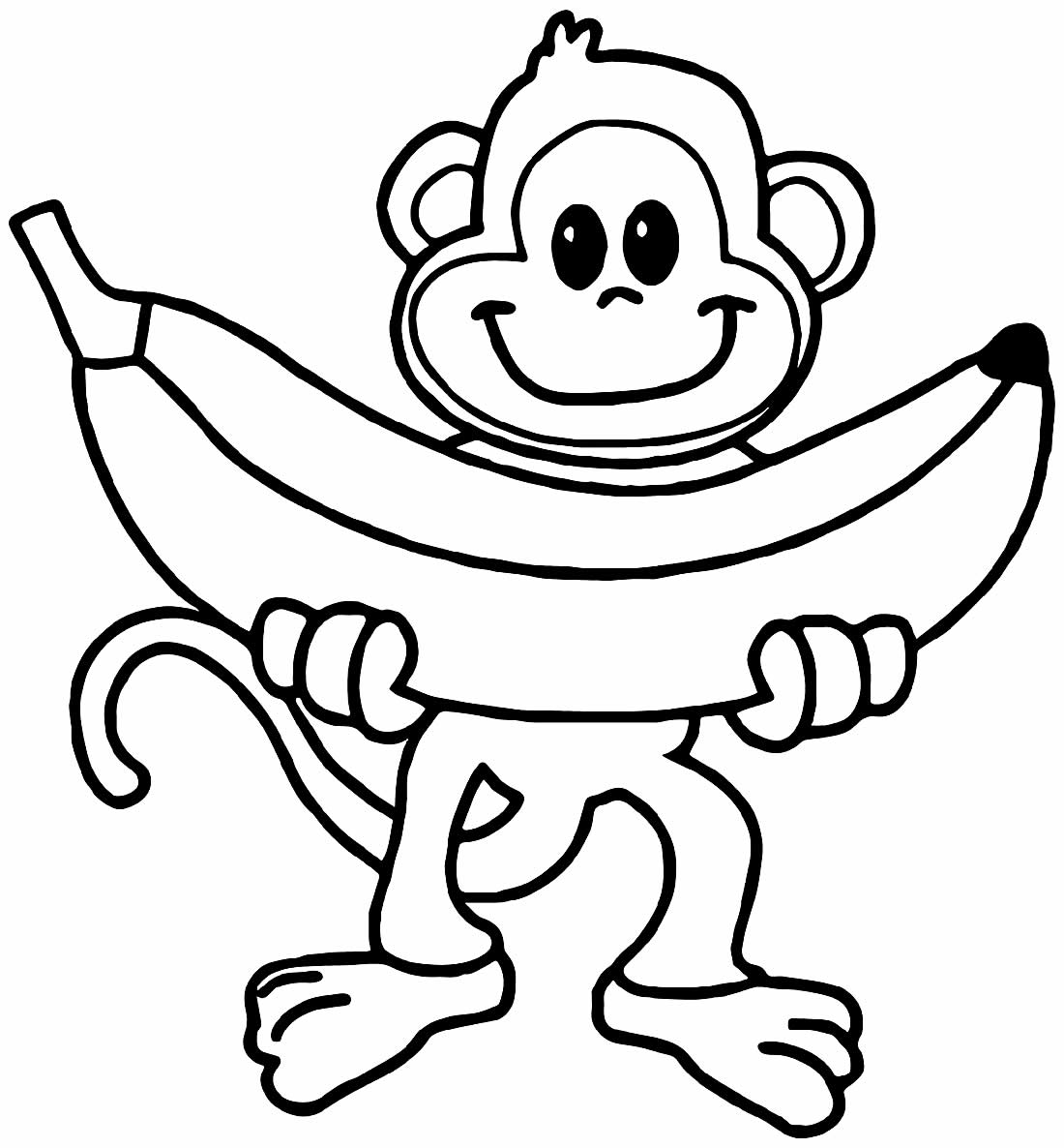 Macaco fofo para colorir - Imprimir Desenhos