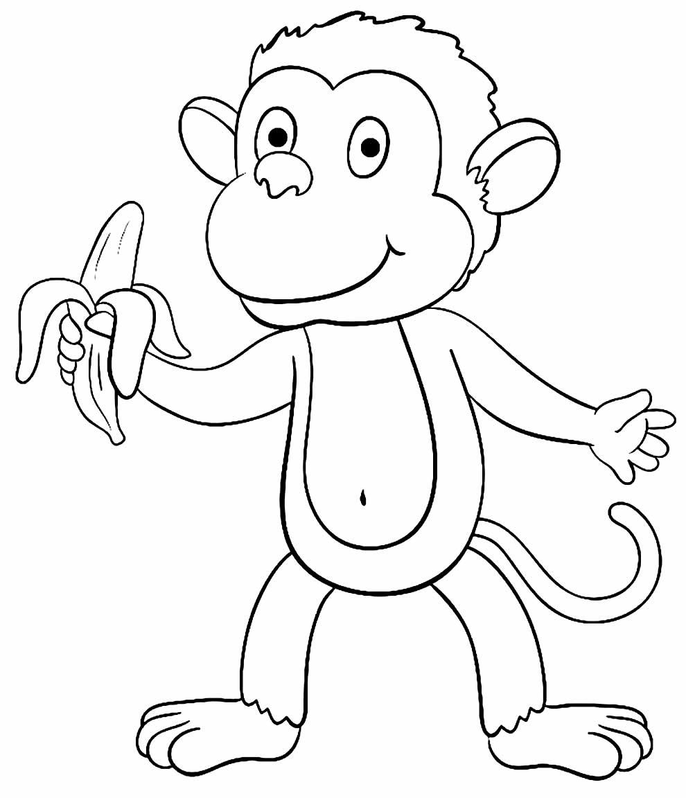 Desenho de macaco para colorir