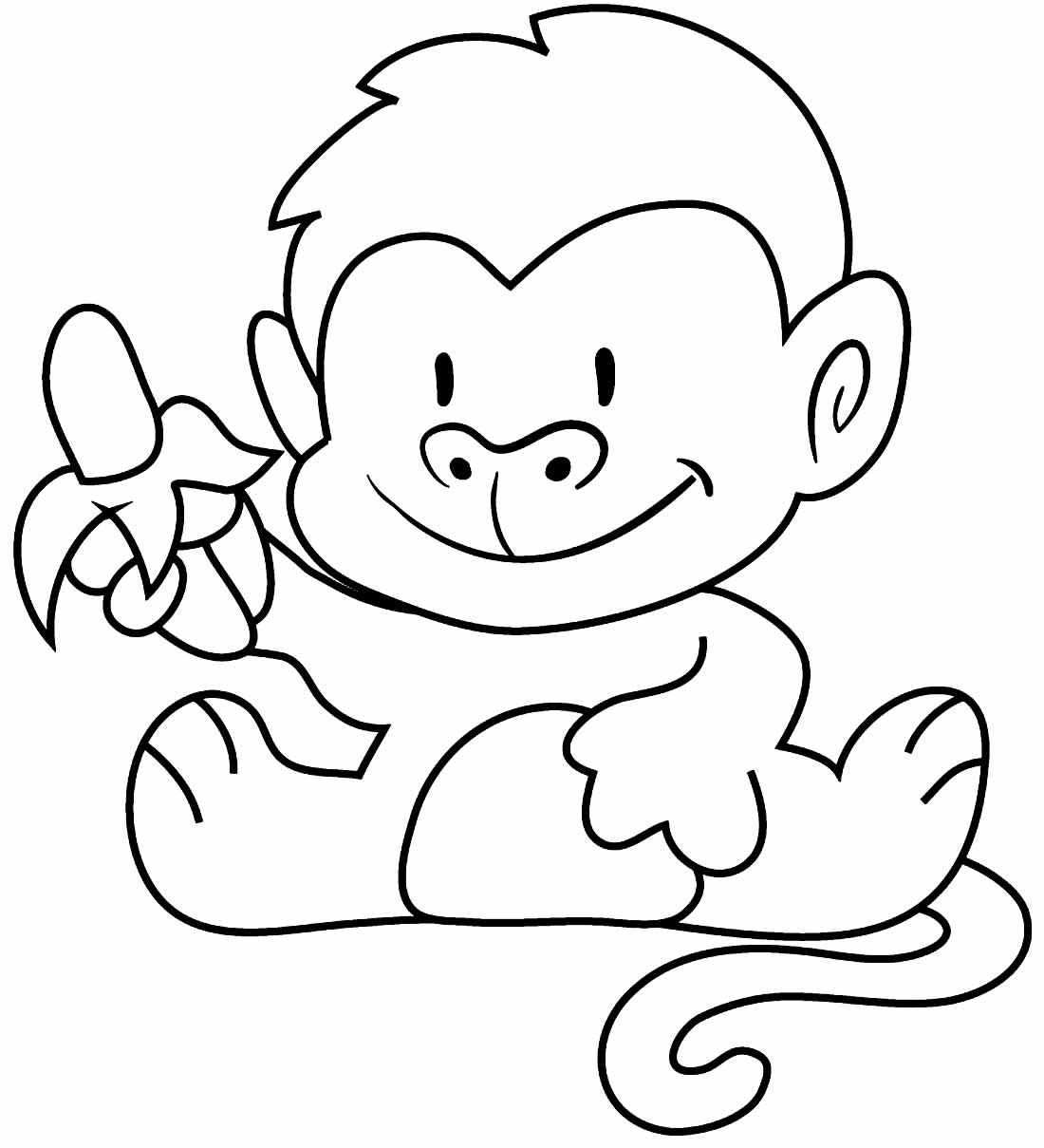 Desenho de macaco para pintar