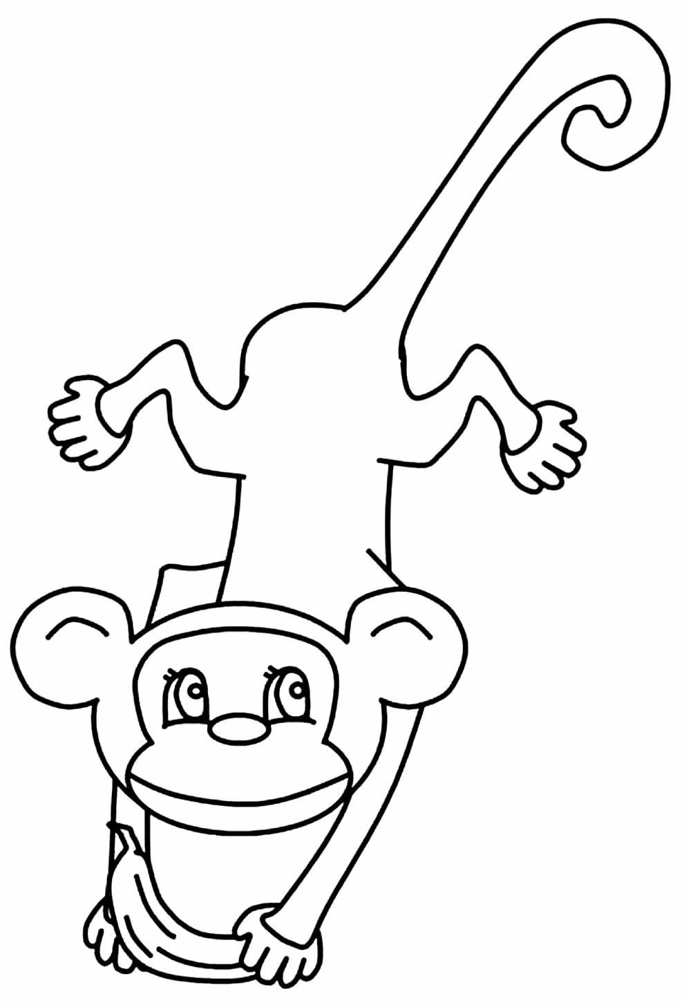 Imagem de macaco para pintar