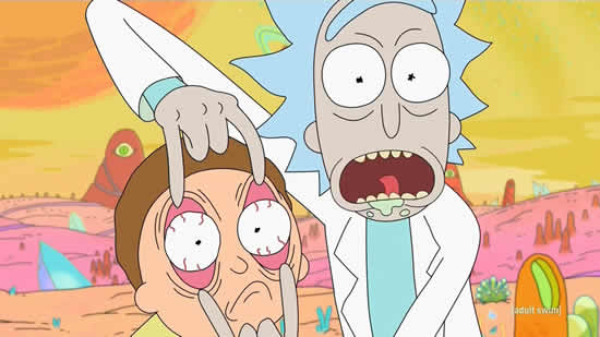 Desenho Colorido de Rick e Morty