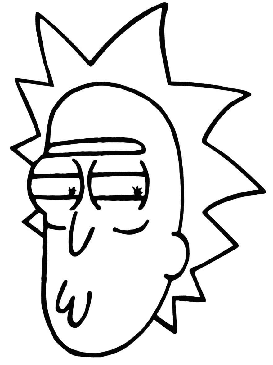 Desenho de Rick e Morty para colorir
