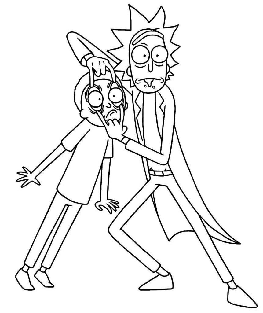 30+ Desenhos para colorir de Rick e Morty - Dicas Práticas