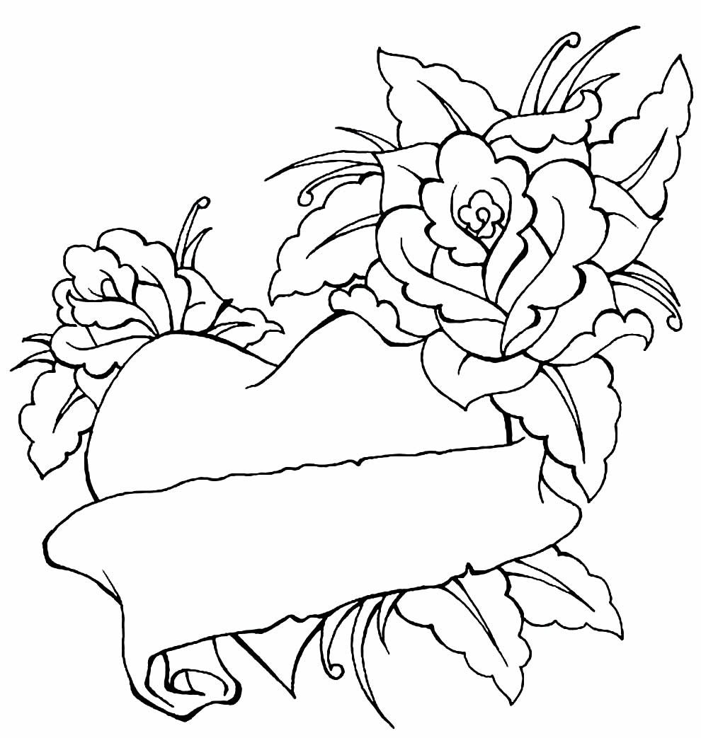 Desenho de rosas para pintar