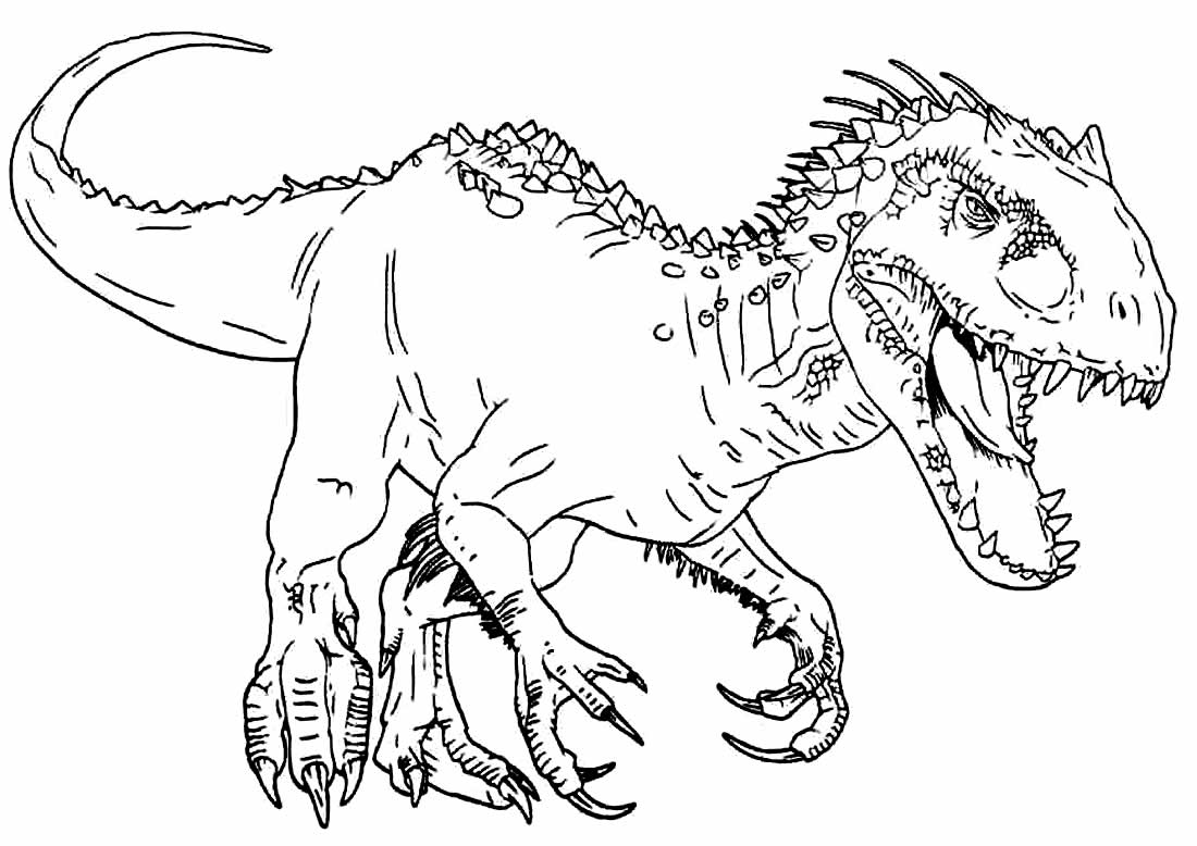 Desenho de T-Rex para colorir