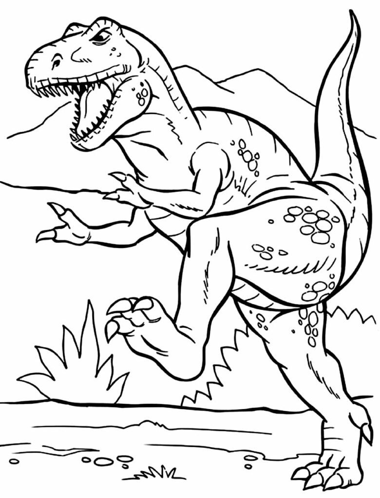 50+ Desenhos para colorir de dinossauro T-Rex - Dicas Práticas