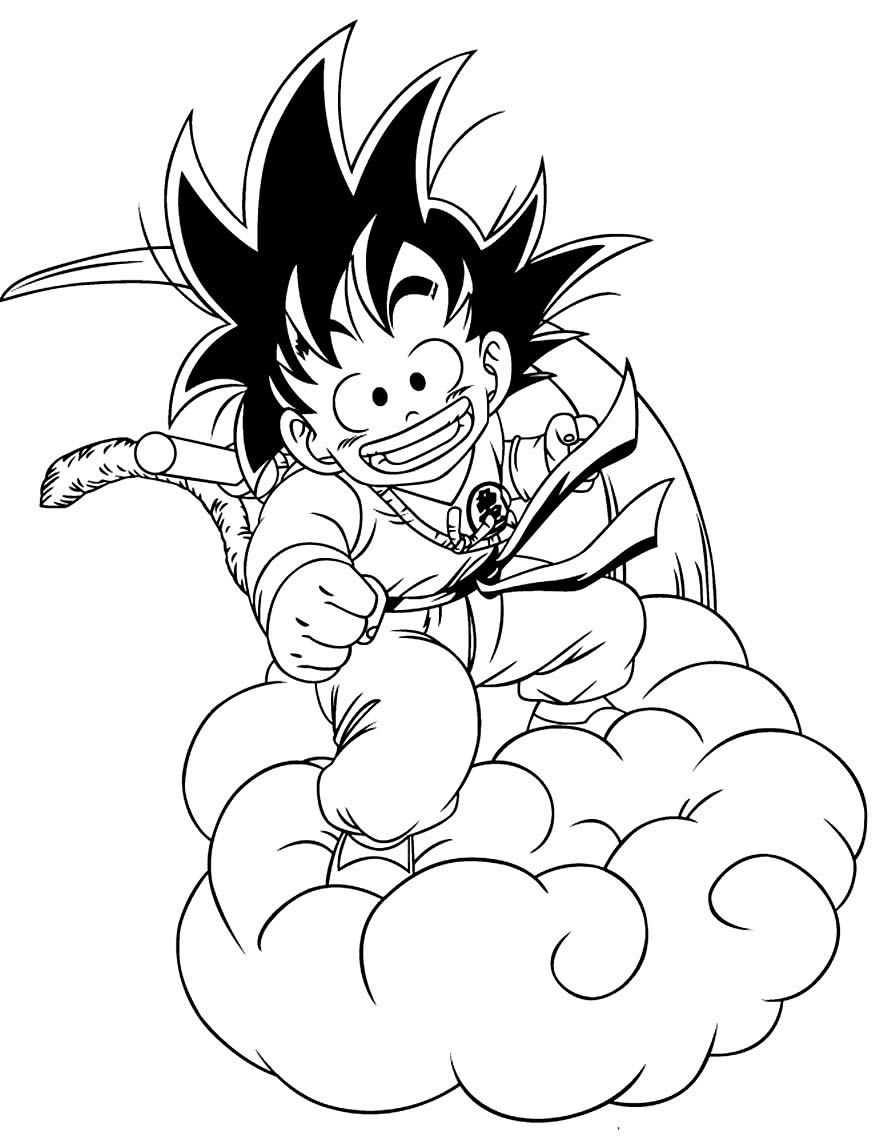 Desenho para colorir do Goku