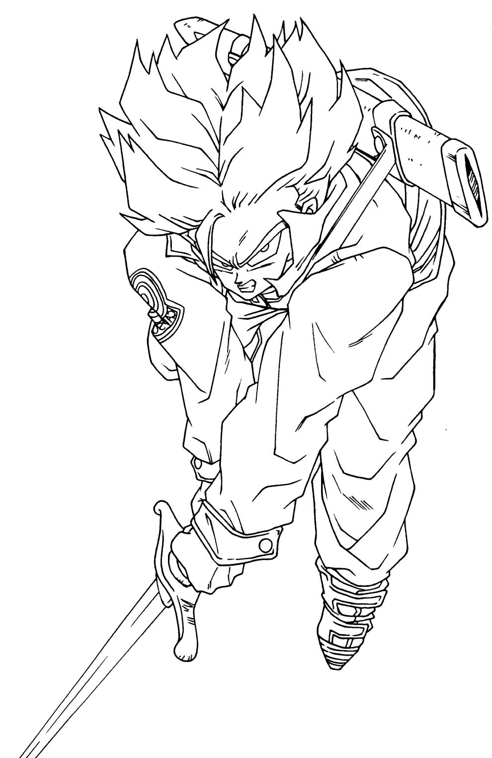 Desenho para colorir do Goku