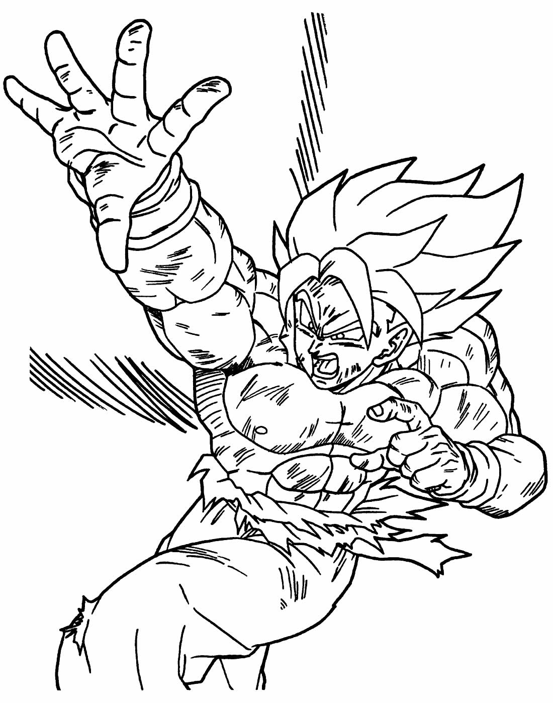 Desenho para pintar do Goku