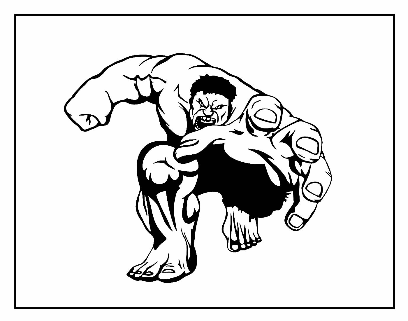Imagem para colorir Hulk