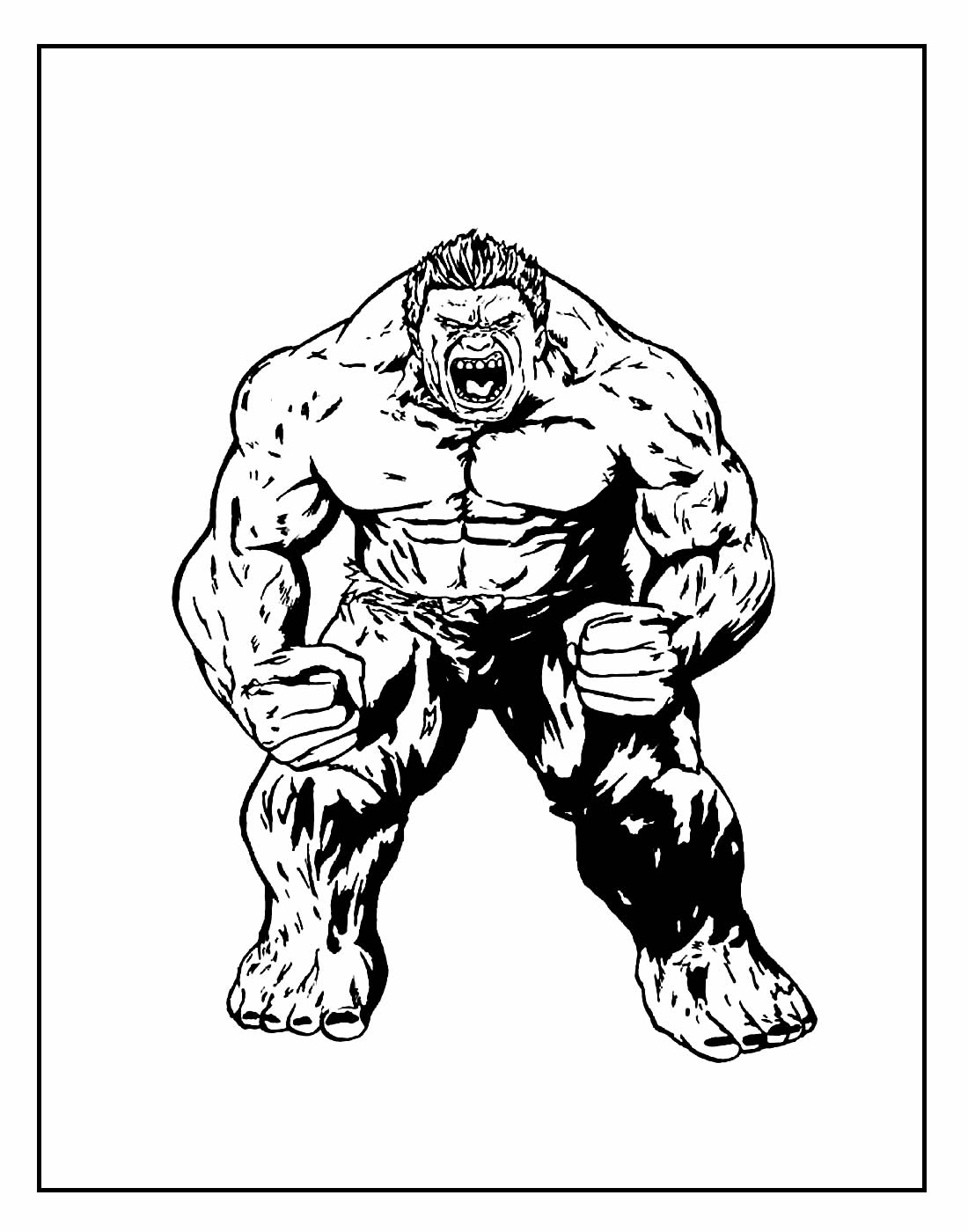 Página para colorir do Hulk
