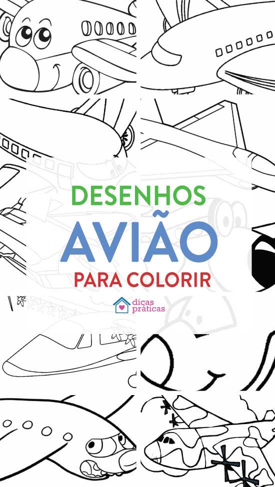 Desenhos para colorir de avião