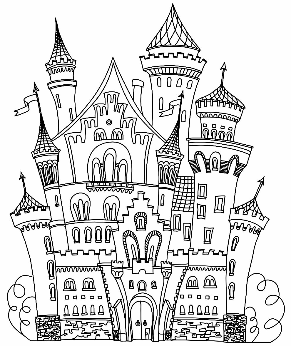 Desenho para colorir de Castelo