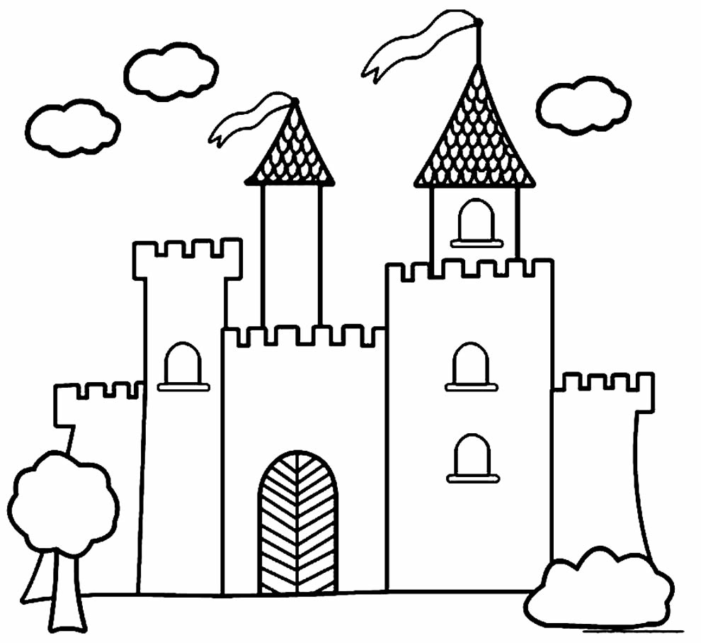 Imagem para colorir de Castelo