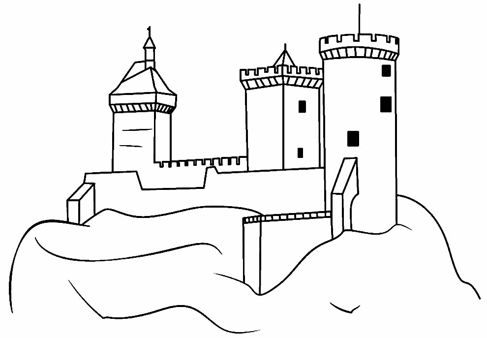 Desenho para pintar de Castelo