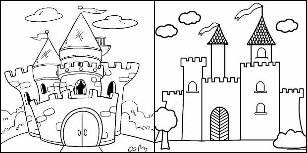 Desenhos de Castelo para imprimir e colorir