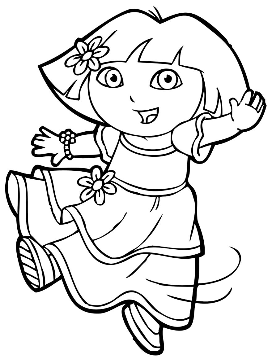 Desenho para colorir de Dora Aventureira