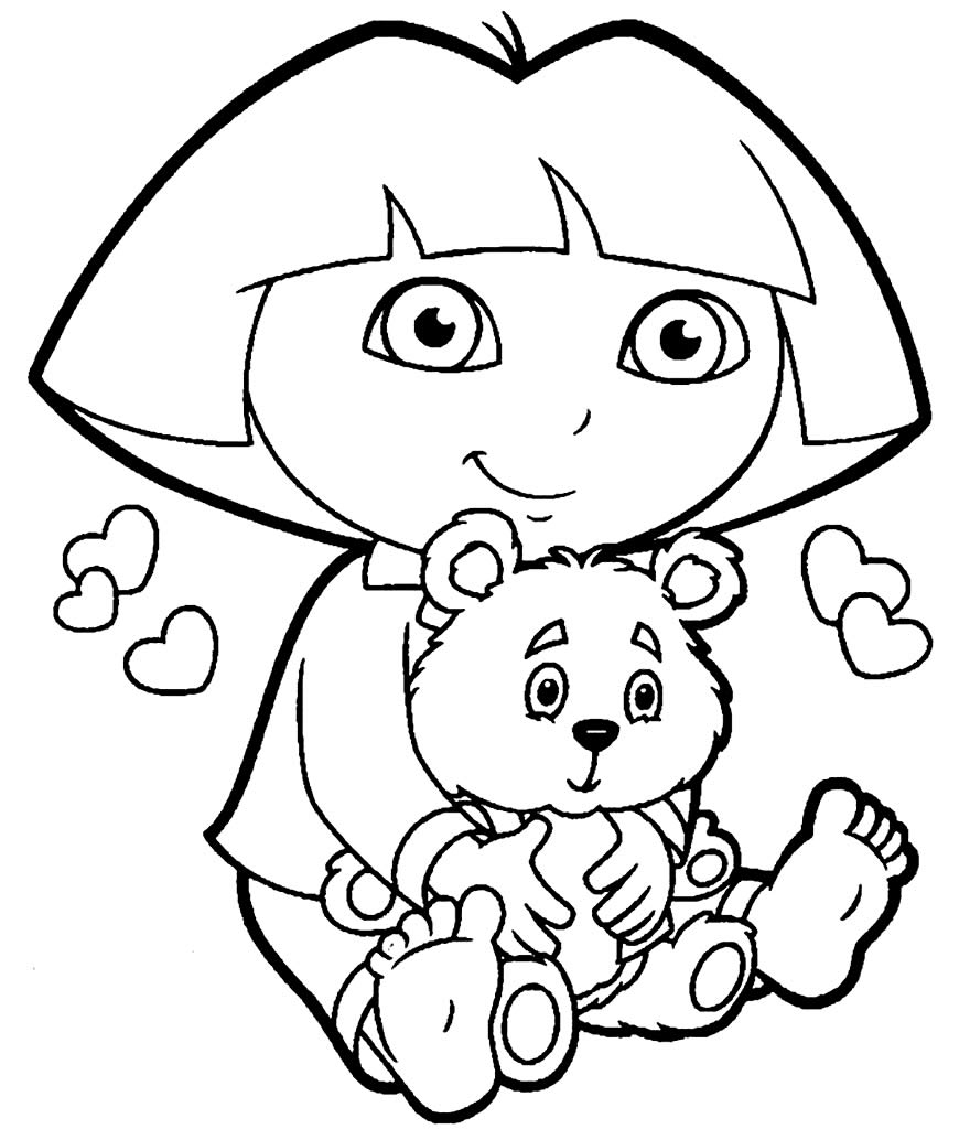 Desenho para colorir de Dora Aventureira