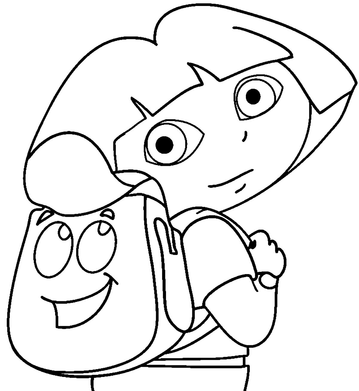 Imagem para colorir de Dora Aventureira