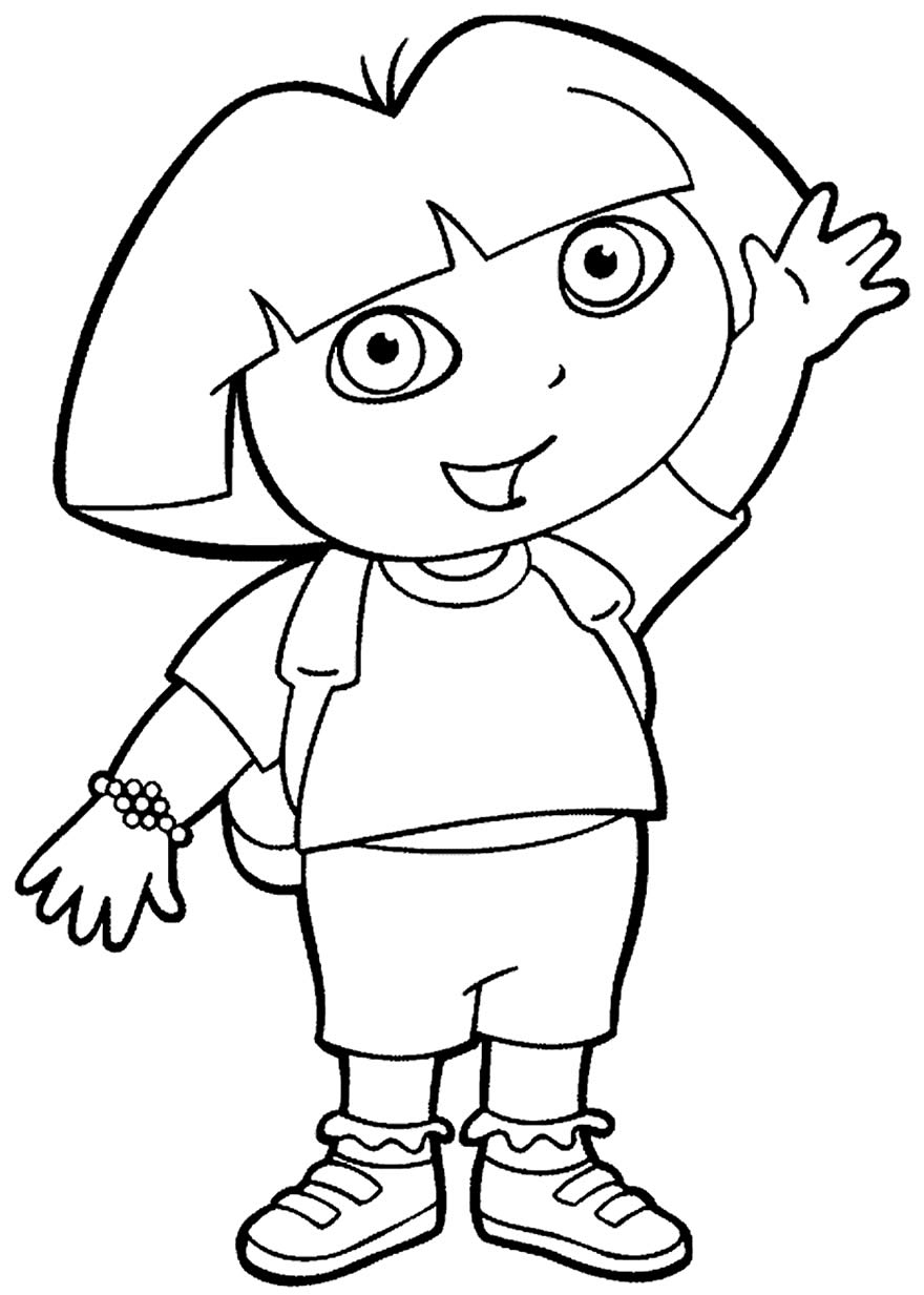 Desenho para pintar de Dora Aventureira