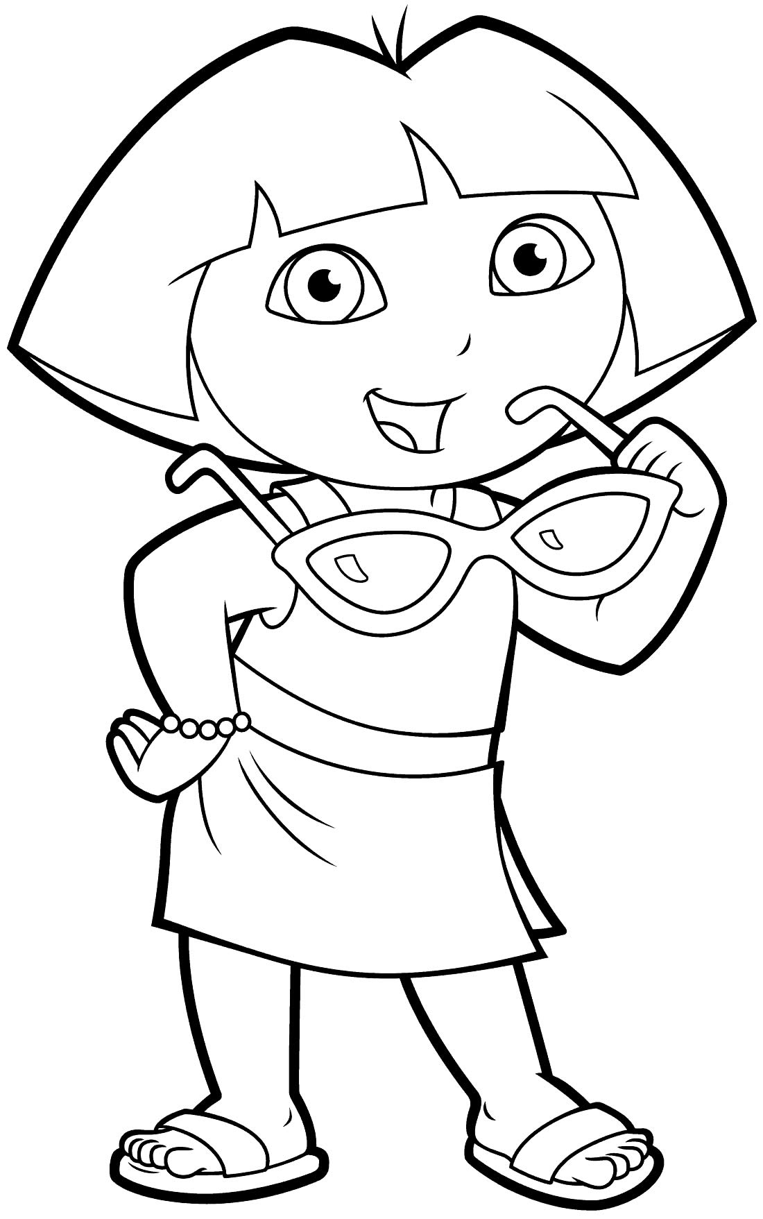 Desenho para pintar de Dora Aventureira