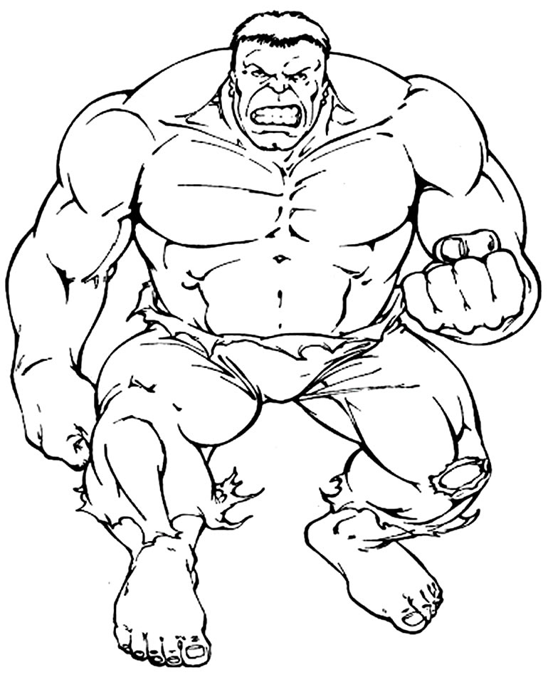 Imagem do Hulk para pintar
