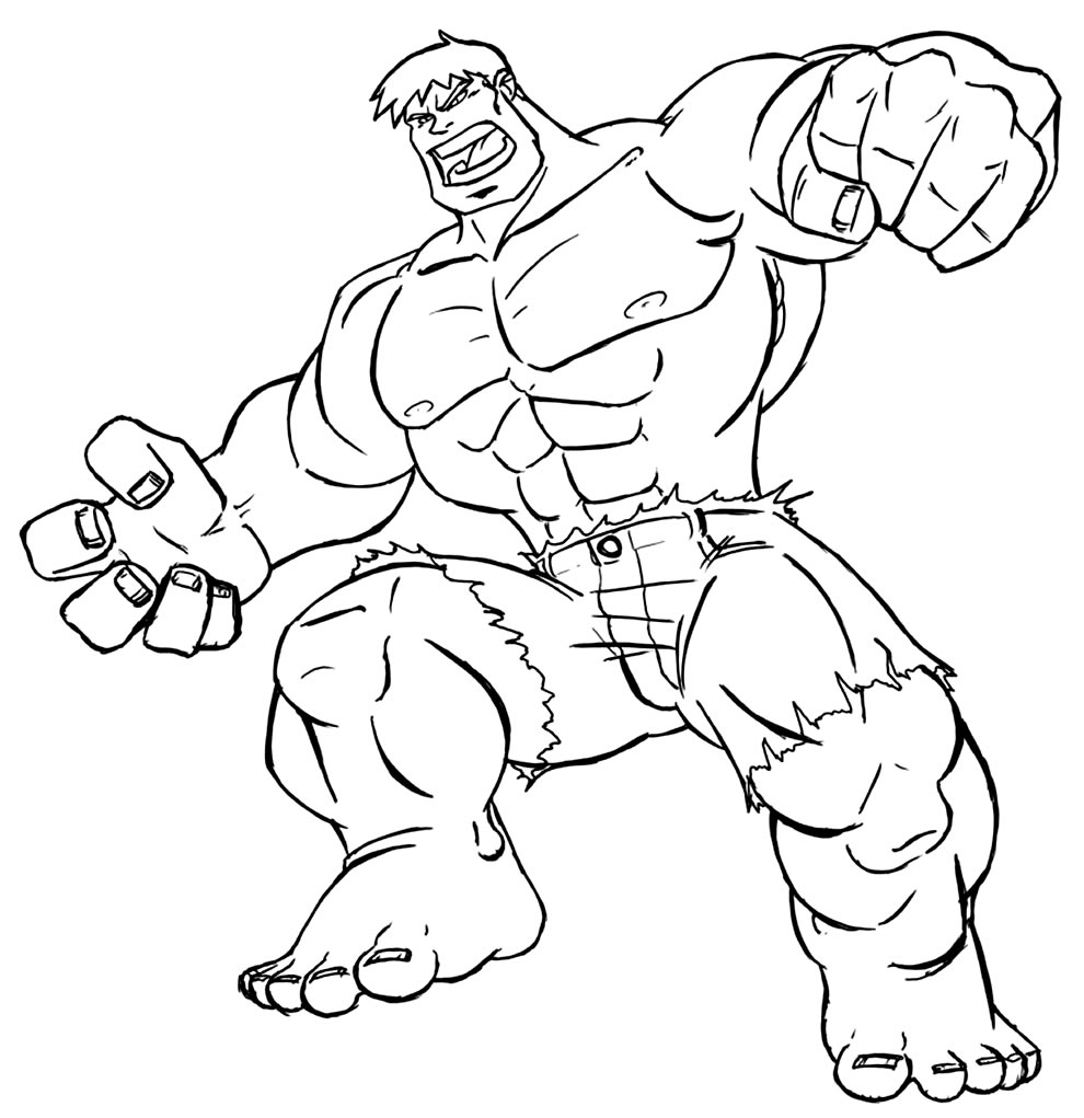 Imagem do Hulk para pintar