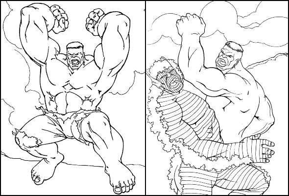 Desenhos para colorir do Hulk