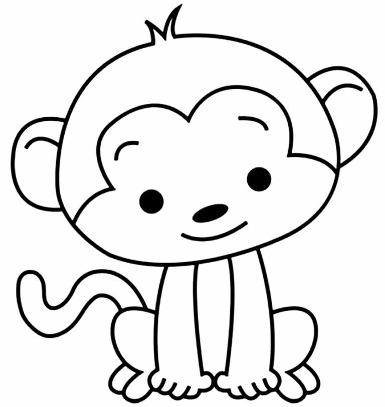 50+ Desenhos de Macaquinho para colorir - Dicas Práticas