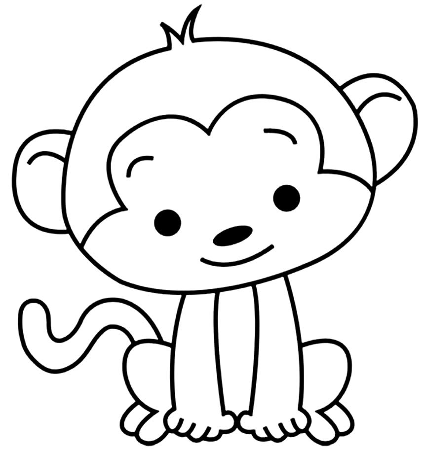 Desenho de Macaquinho para colorir