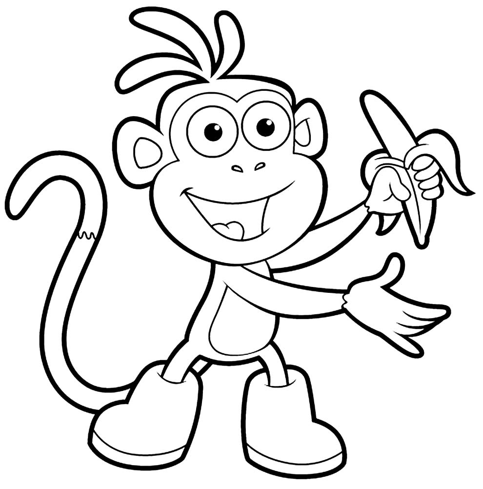 Desenho de Macaquinho para colorir