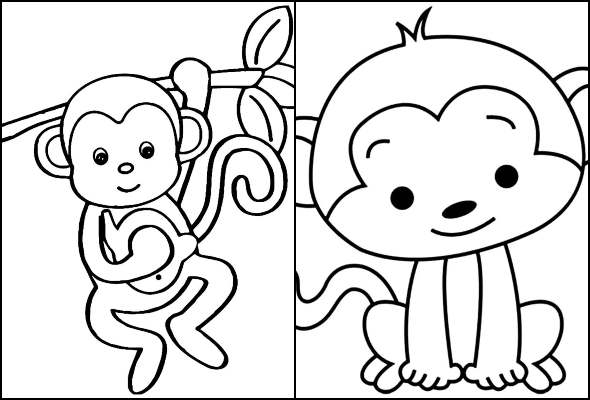 Desenhos de Macaquinho para colorir