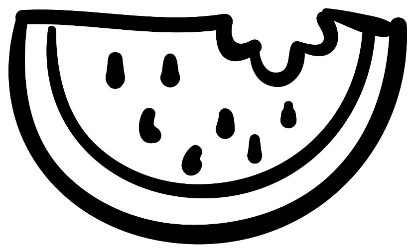 Desenho para pintar de Melancia