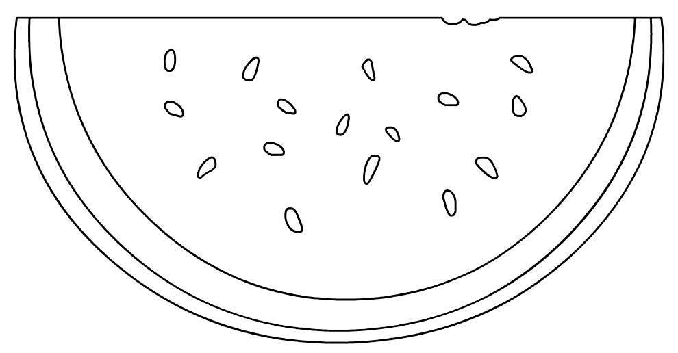 Desenho para colorir de Melancia