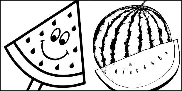 Desenhos para colorir de Melancia