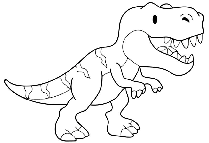 Dinossauro de tiranossauro rex para colorir