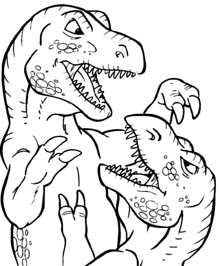 50+ Desenhos para colorir de dinossauro T-Rex - Dicas Práticas