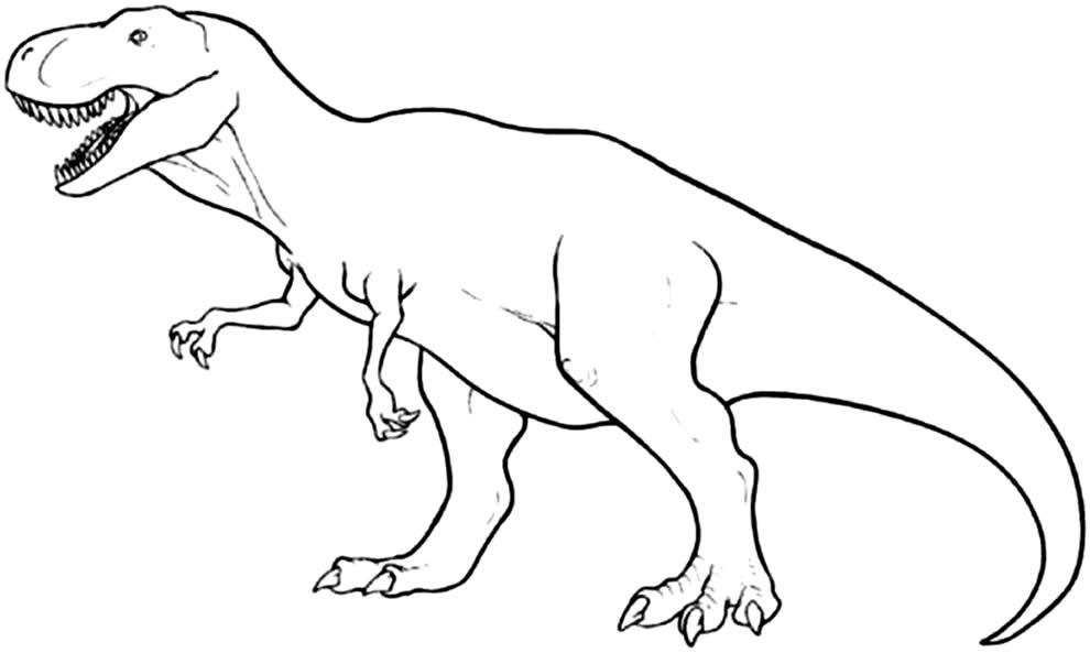 Desenho de T-Rex para colorir